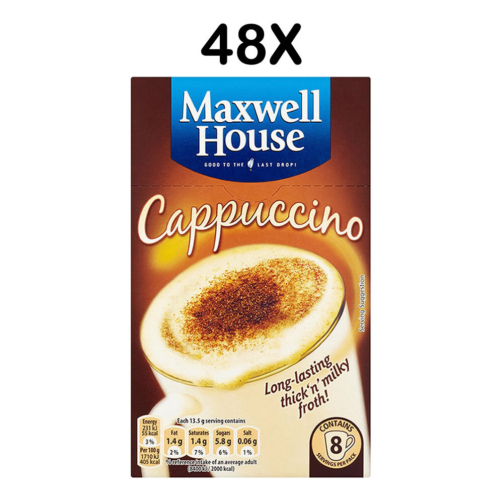 Maxwell House Cappuccino Classic Roast Instant Coffee 13.5g UK 1 to