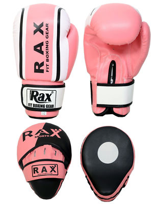 ROSA gebogene Focus Pads mit Boxhandschuhen Haken und Jab Boxsack Kick MMA R A X