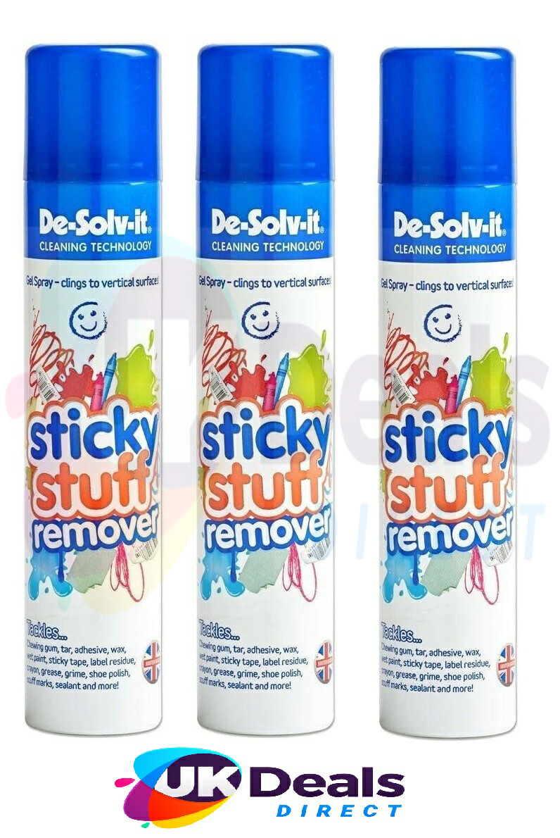 DeSolveit Sticky Stuff Remover Gel Spray Chewing Gum Label Residue
