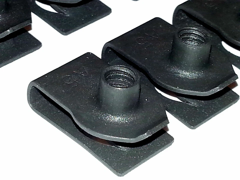 Ford Lincoln Mercury Correcto de Fábrica #10-24 Tornillo Perno U Clip Panel J Tuerca 10 piezas L Foto 2 de 4