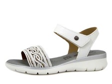 Sandali Donna Bassi Bianchi Comodi con Strap CINZIA SOFT