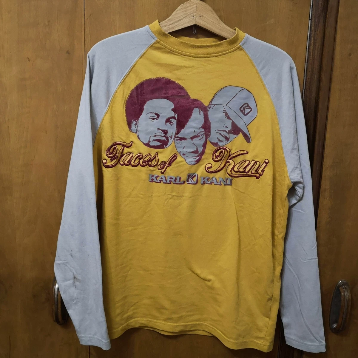 Vintage Karl Kani Sweater Sweatshirt Size Mens M hip hop rap faces spell out