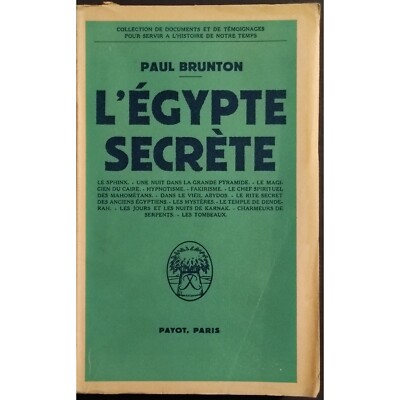 Das geheime Ägypten - P. Brunton - Ed. Payot - 1954