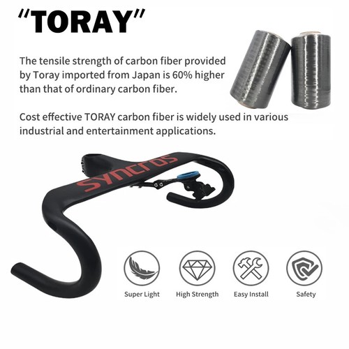 Carbon Road Bike Handlebar UD Matt Bicycle Ultra Light Integrated Handlebars - Picture 8 of 47