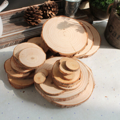 20 rustikale Holzscheitscheibe zum Selbermachen Handwerk Hochzeit Herzstück Dekoration 6-8 cm