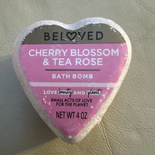 Beloved Cherry Blossom Tea Rose Bath Bomb 4 oz Love Beauty Planet