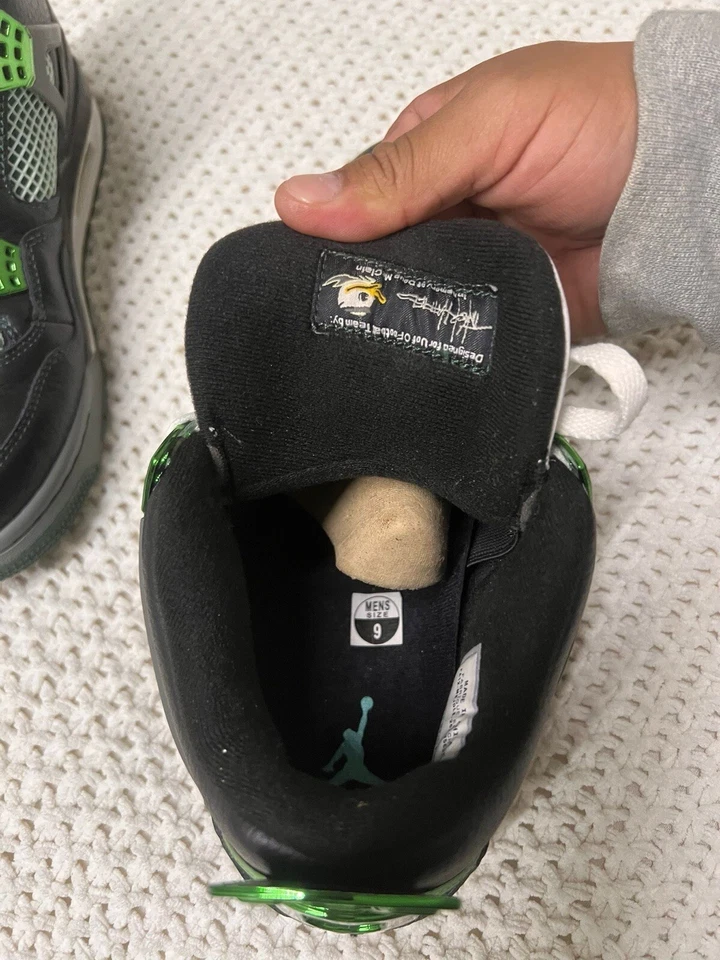 Air Jordan 4 Retro Oregon Ducks PE Player Exclusive sample OG Size 9 - Image 3 of 4