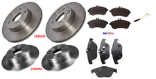 FOR MERCEDES SALOON 2.1 C200 (2008) FRONT & REAR BRAKE DISCS & PADS + SENSOR NEW