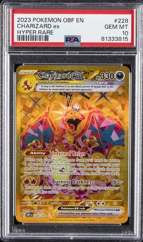 2023 POKEMON OBF EN-OBSIDIAN FLAMES HYPER RARE #228 CHARIZARD EX PSA 10