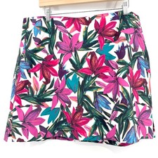 Lady Hagen Women's Floral Print Athletic Golf Skort Size 16 Tropical Knee Length