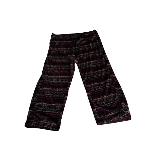 Secret Treasures Womens 2X Purple Fair Isle Velour Pajama Pants TZ48403BA