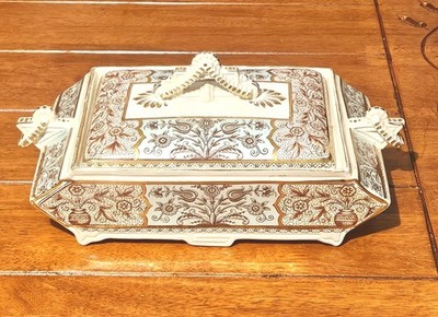 Old Hall Christopher Kommode Stil rechteckig Gemüse Servier Terrine um 1880