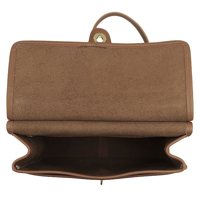 COACH Vintage 1980’s Shoulder Bag Hand Bag 2-Way Leather Turnlock Women Brown image 6