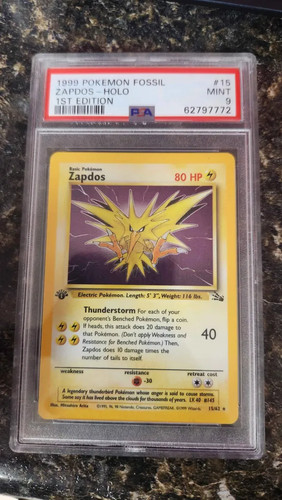 Zapdos (1st Edition) graded PSA 9 for sale on eBay