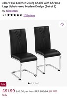 Set Of 4 Brand New (Boxed) Dining Chairs from Wayfair RRP: £185