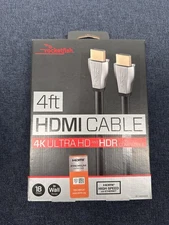 Rocketfish 4ft HDMI Cable 4K Ultra HD HDR In-Wall Rated Premium Black