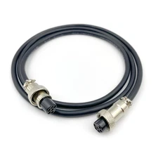 1 Meter 3.28ft GX12 6 Pin Double Female Head Aviation Cordset Cable 24AWG