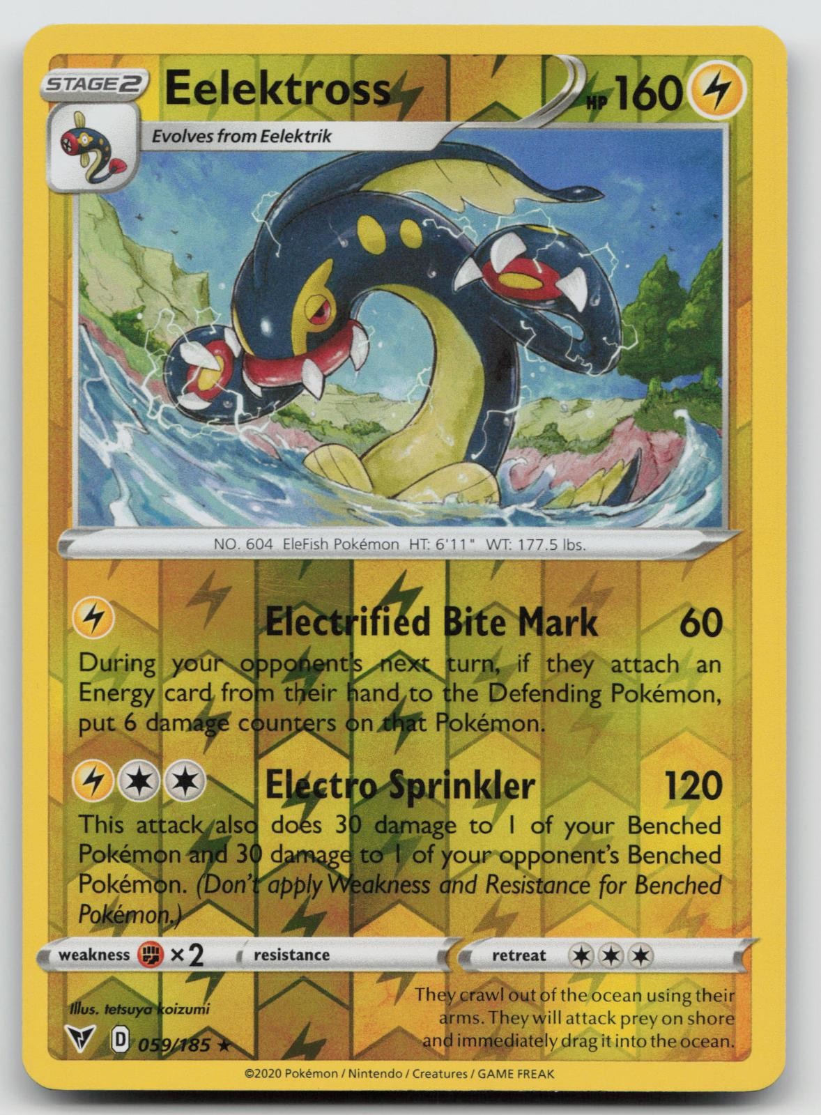 Eelektross 059/185 Reverse Holo LP Vivid Voltage Pokemon