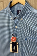 Johnnie-O Prep-Formance Shirt Mens Large Plaid Performance Stretch Button Up NWT
