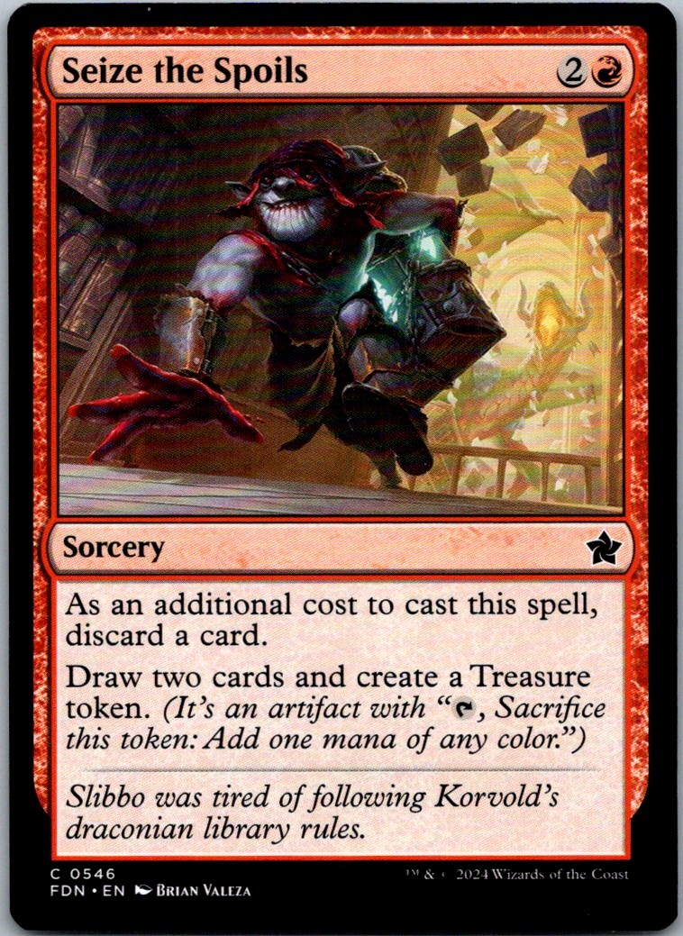 Seize the Spoils C FDN #546 NM MTG Magic