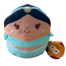 Disney Squishmallows Jasmine  Abu Plush Set Kellytoy SQK1716 Teal 10 Inch NWT