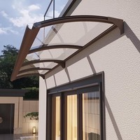 Vordach Pultvordach Uv-Schutz Wetterfest Transparent Polycarbonat Aluminium