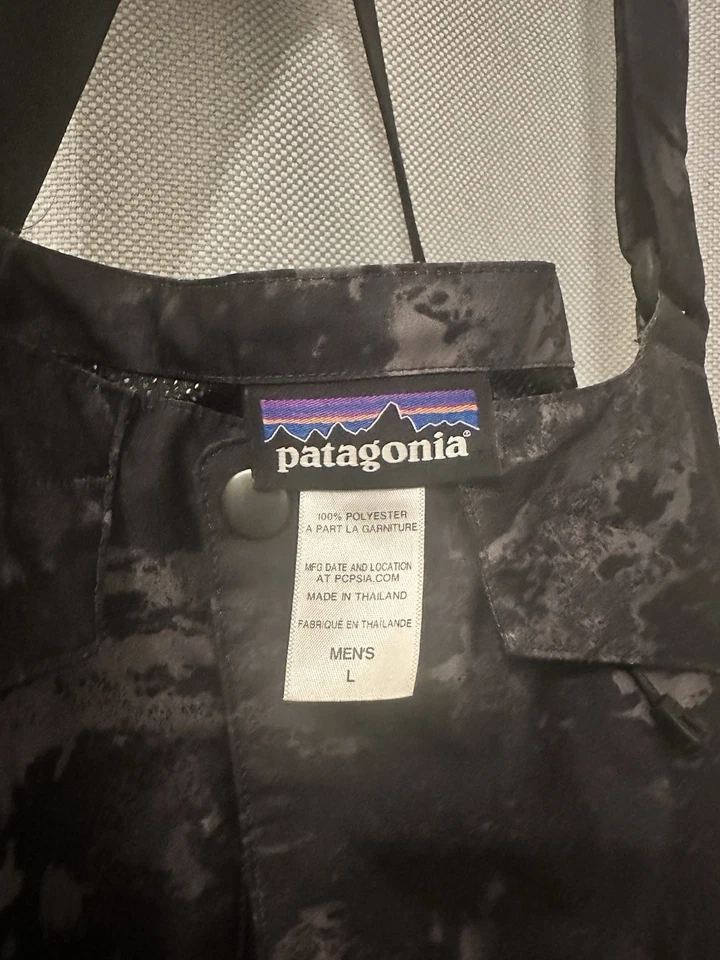 Patagonia 迷彩雪地可调式围兜狩猎防水裤男式 L 码 — 第 4/4 张图片