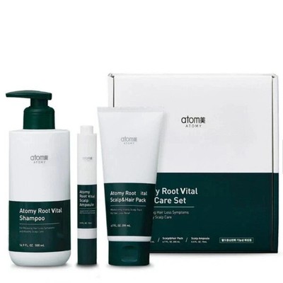 ATOMY Root Vital Hair Care 3-items Set Hair loss Care Shampoo Hair Pack Ampoule