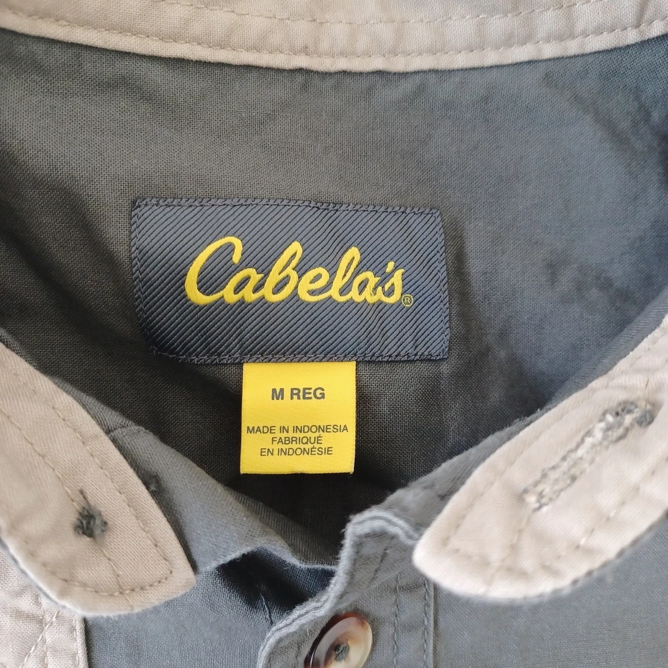 Cabela's Hunting Shirt Mens Medium Gray Shooting Shirt Button Down - Image 3 of 4