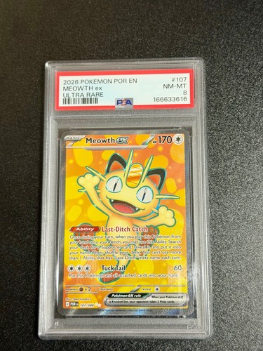 Meowth ex graded PSA 8 for sale on eBay
