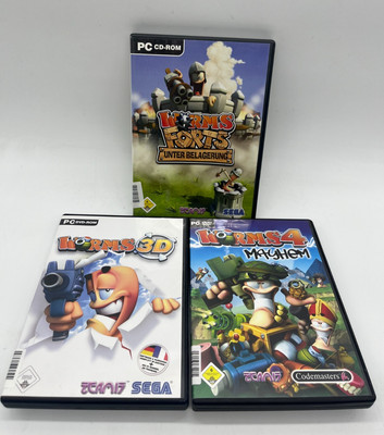 PC - Worms Forts Unter Belagerung/ Worms 3D/ Worms 4 Mayhem in OVP
