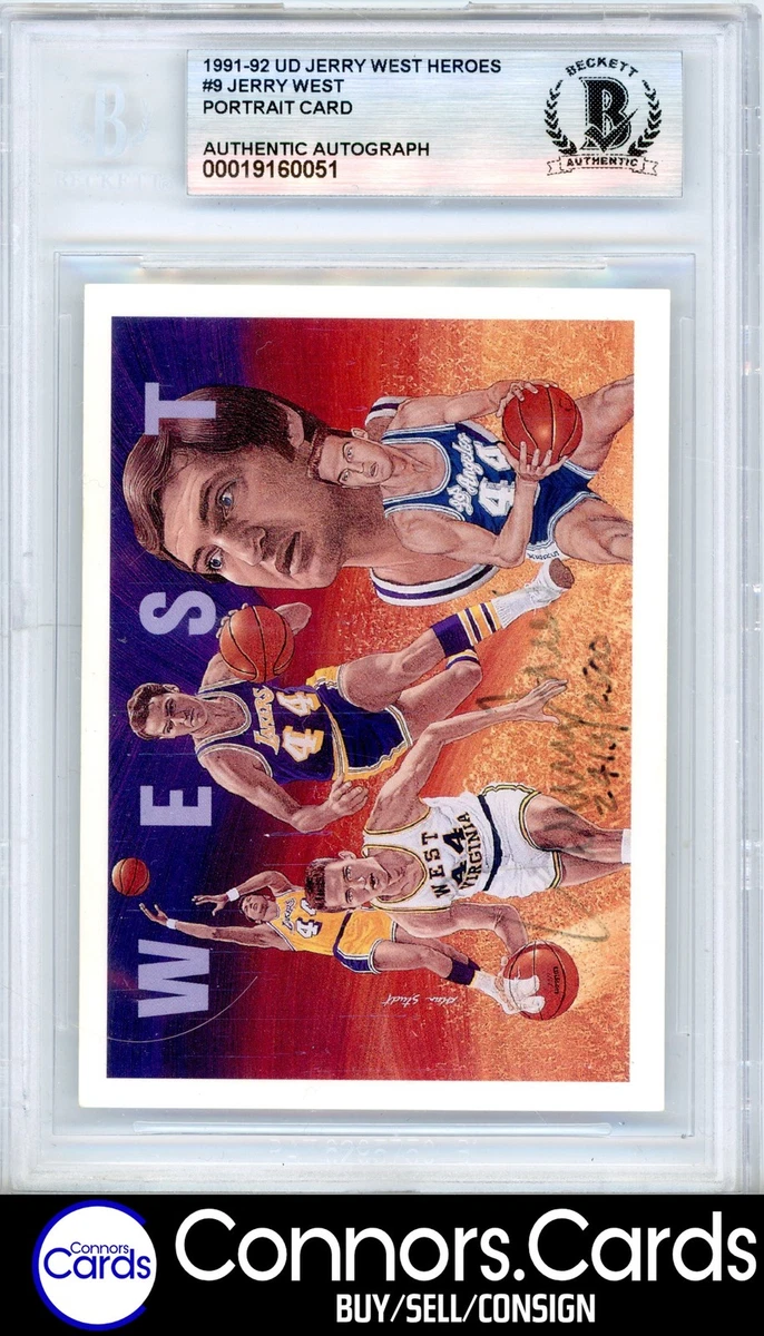 Jerry West Basketball Autographed Sports Trading Cards