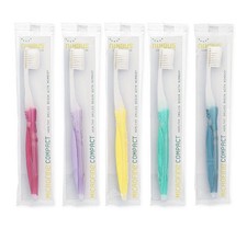 Nimbus Extra Soft Toothbrushes Compact Size 5 Count Pack of 1 , Multicolor