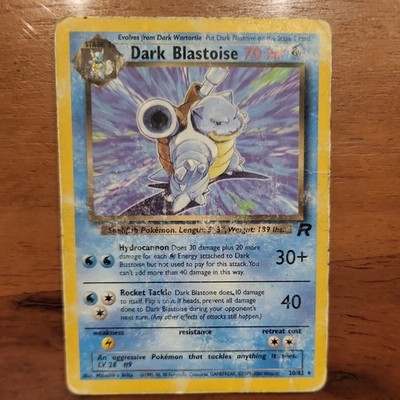Pokémon TCG Dark Blastoise 20/82 Rare Non-Holo Card Team Rocket, gebraucht