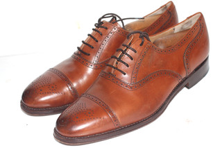 Cordwainer Oxford Semi Brogue Goodyear Welted Shoes 8