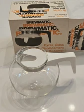 Vintage Pyrex Glass Brewmatic 10-Cup Replacement Coffee Decanter Carafe White 