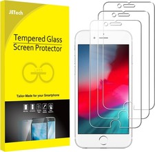 3-Pack Screen Protector for iPhone SE 3/2, iPhone 8, 7, 6s, 6, Tempered Glass Fi