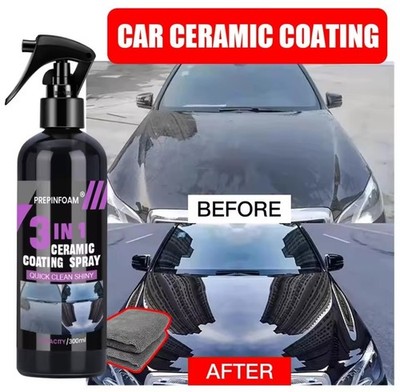 Spray 3-1 Nano Keramik Beschichtung Auto Flüssigkeit Hydrophob Politur Lack