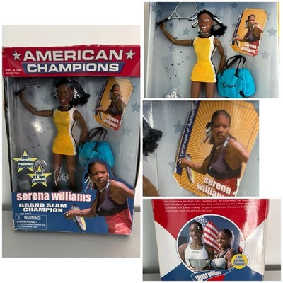 Rare Barbie Size Serena Williams American Champions 1999 US Open 11.5  Doll
