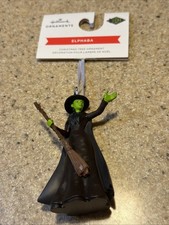 Hallmark Wicked ELPHABA Green Witch Wizard of OZ Christmas Ornament NEW Carded