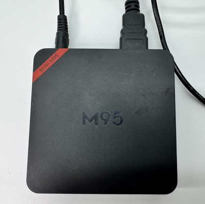 M95 Mini Android TV Box Streaming Media Player HDMI WiFi 4K Black