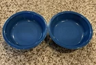 SET OF 2 FIESTAWARE  7 INCH NAVY BLUE CEREAL SOUP BOWLS HOMER LAUGHLIN