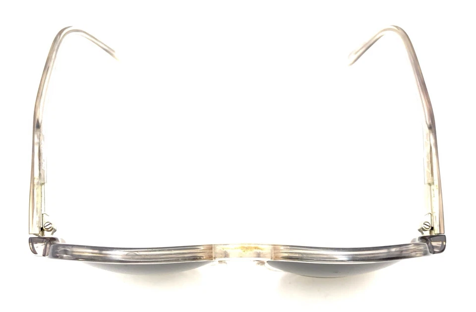 Monturas de gafas de aviador Luxottica vintage Garrett gris transparente 140 Italia unisex Foto 4 de 4