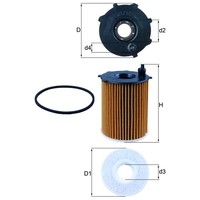 ÖLfilter Mahle OX 171/2D FüR Ford CitroëN Peugeot Volvo Fiat Mini Santana DS C30