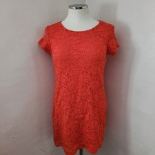 Maison Jules Orange Lace Dress Women's Size Small
