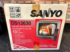 Sanyo DS13630 13 Inch CRT TV Retro Gaming TV No Remote