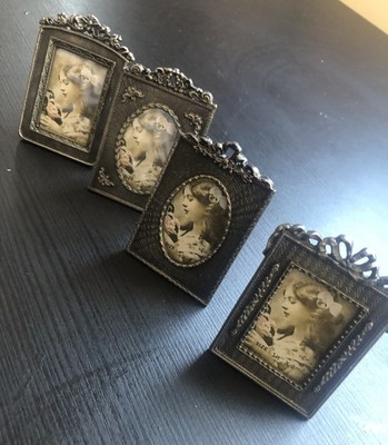 4 Vintage Miniatur Bilderrahmen. Ref:05