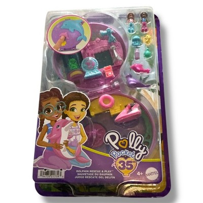 Polly Pocket 35th anniversary Dolphin Aquarium Compact Playset Neu (23