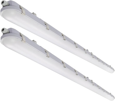 8FT LED Vapor Tight Light Fixture, 90W/70W/50W, Dimmable, 2 Pack