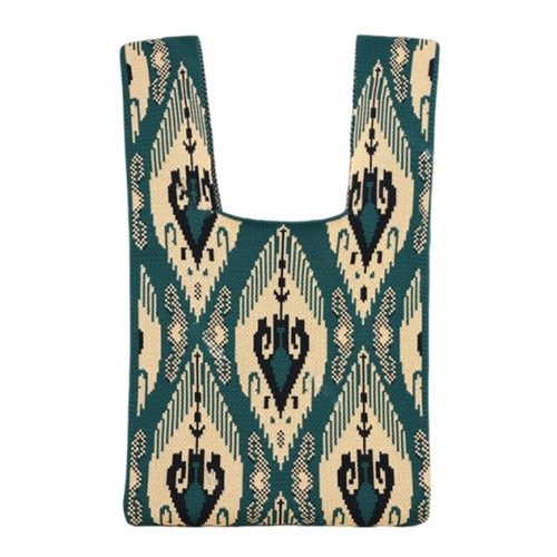 Ethnisches Stil muster Handtasche Kontrast farbe Einkaufstasche Einkaufen - Picture 22 of 22